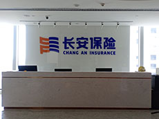 保險公司形象墻_水晶字背景墻